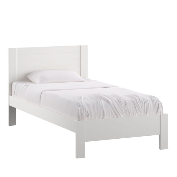 Allen White Horizontal Twin Panel Bed, image 1